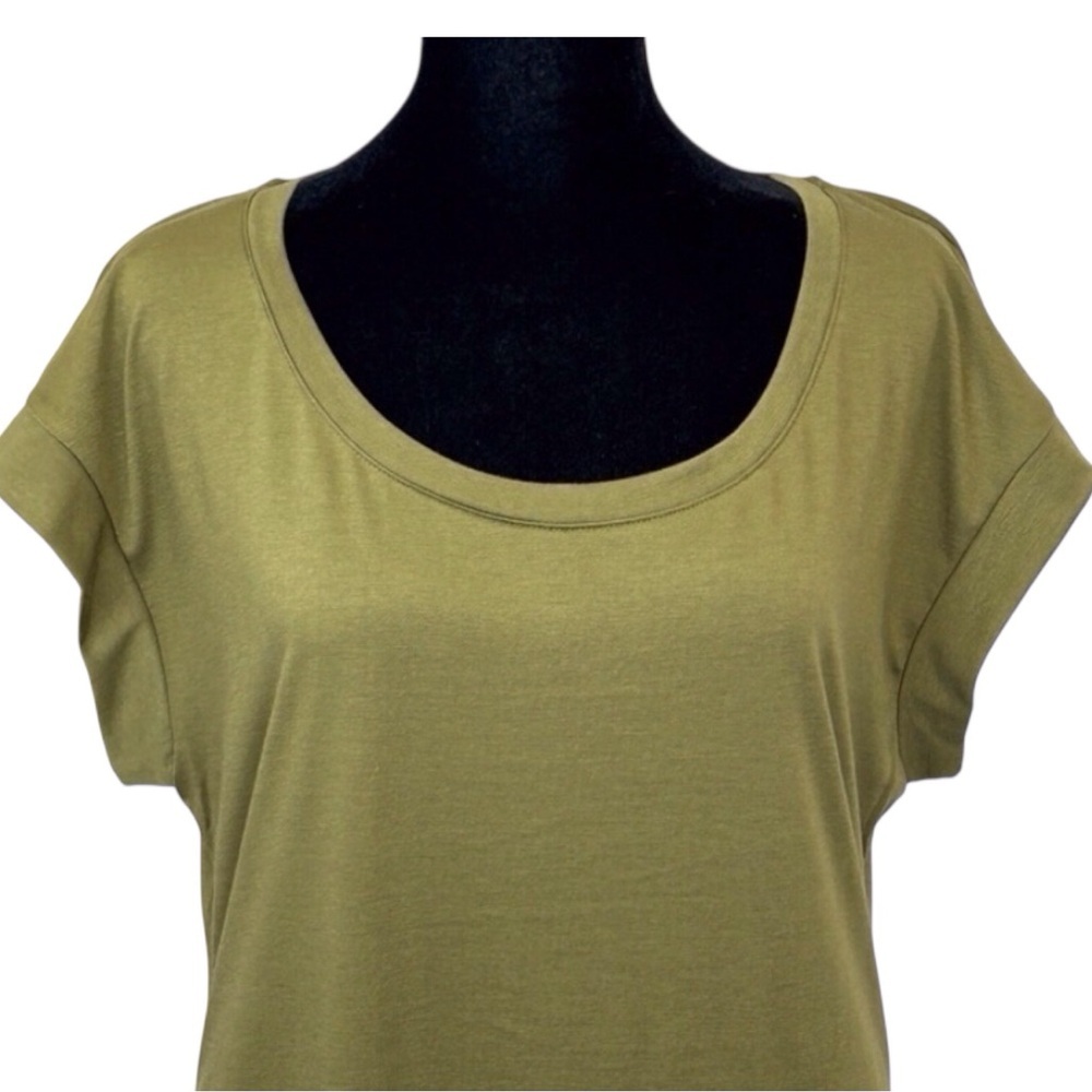 Amoretu Women’s Sundress Army Green Hi-Lo Cap Sleeve W/Pockets Dress Size-M Nwt — image 6 of 8